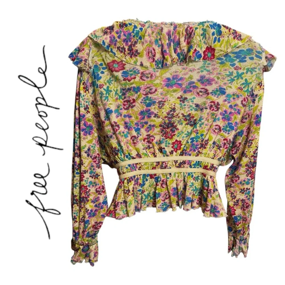 Free People Women’s Rudi‎ Ruffle Top - Size XS